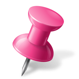 pink push pin icon